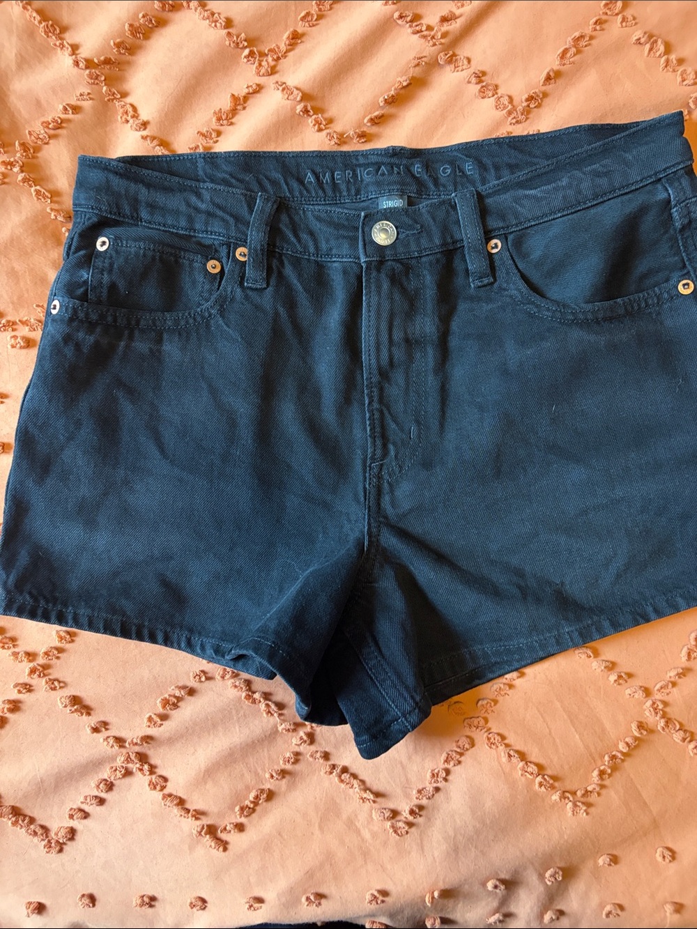 American Eagle Outfitters Dark Blue Cotton Denim Shorts